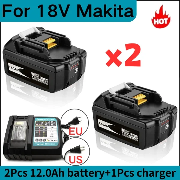 

for Makita18V Battery 12000mAh Rechargeable Power Tools Battery 18V makita with LED Li-ion Replacement LXT BL1860B BL1860 BL1850