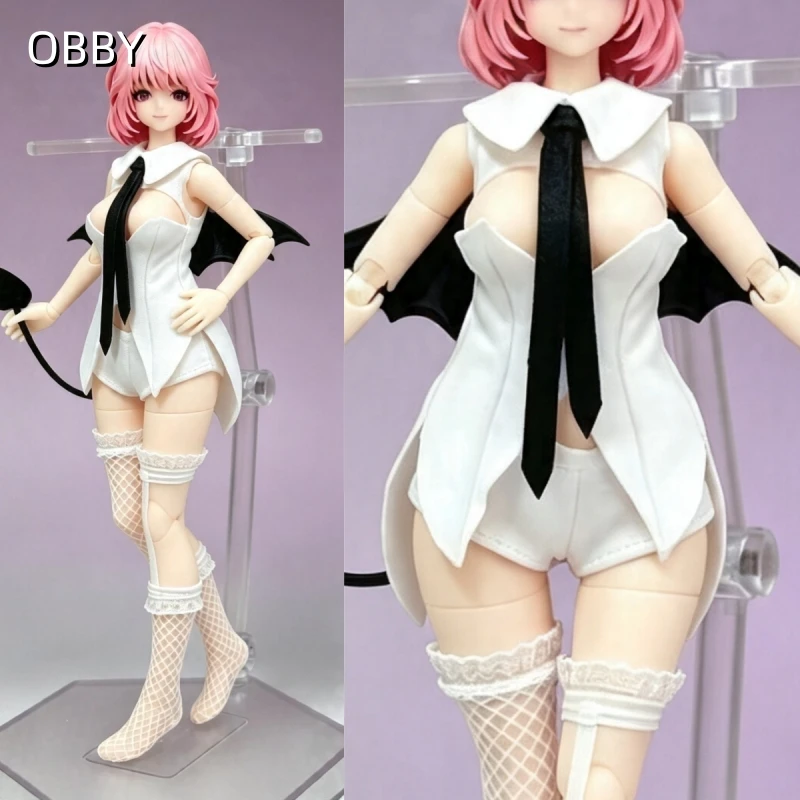 Sexy Angle Skirt with Sock For 1/12 SNAIL SHELL romankey figure figma shf TBL ANT Mecha Girl Azone 1/12 picco neemo Doll Clothes