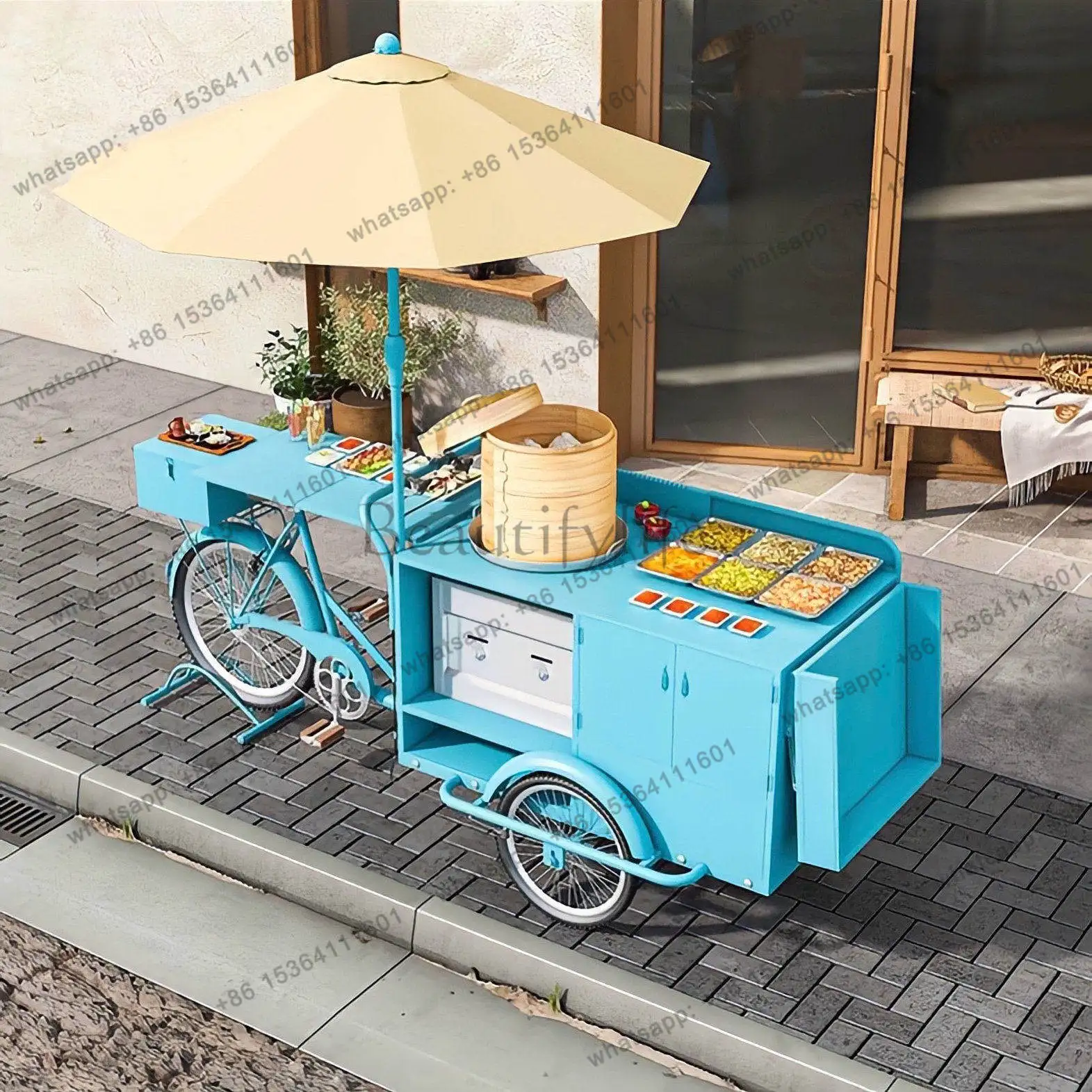 8Sticky rice upside down donkey stall dining car can ride commercial tricycle