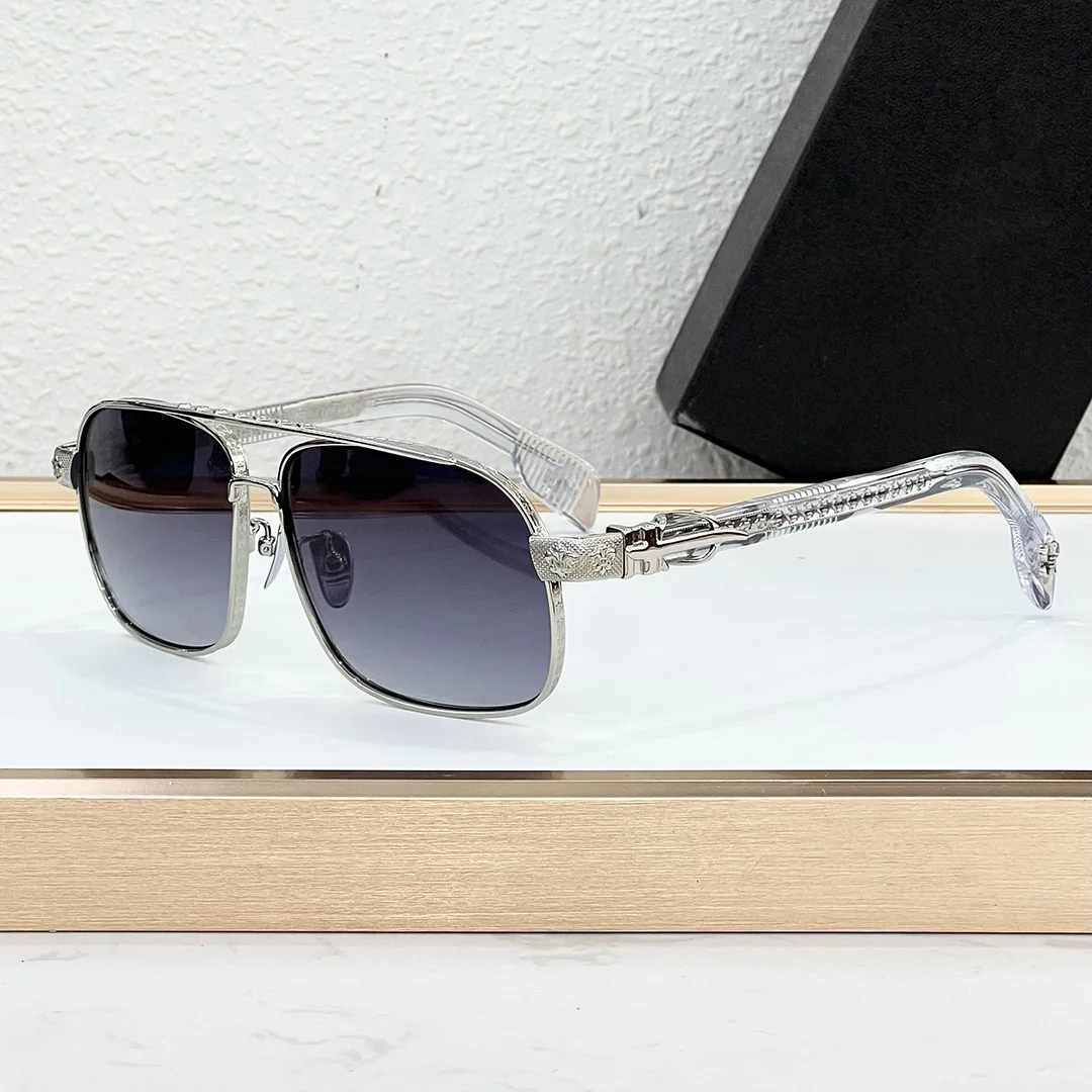 

Classic Style Square Sunglasses Luxury Brand Alloy & Acetate High Quality UV400 Protection Unisex Eyewear with Protective Case
