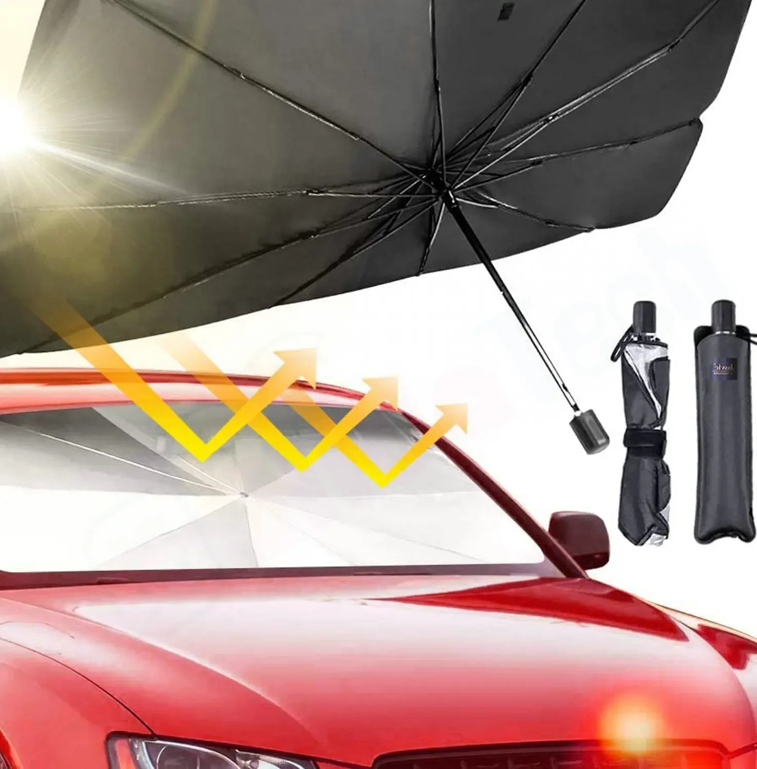 Car Umbrell Sunshade Parasol Windshield Cover UV Protection Front Window Interior Protection Car Automotive Interior Accessories