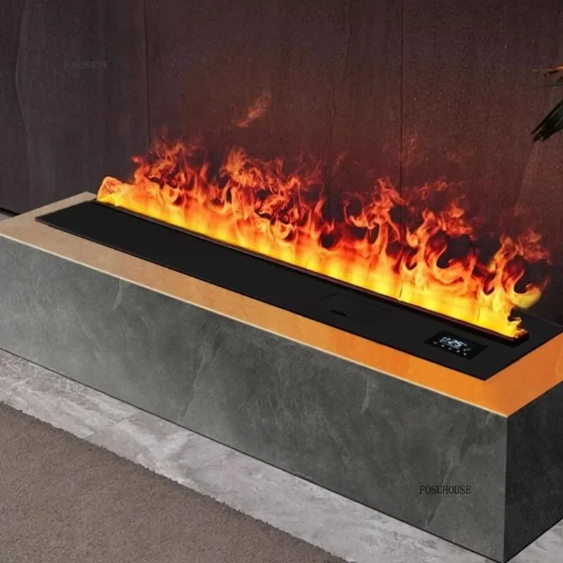 مدفأة المياه ثلاثية الأبعاد الديكور الداخلي غرفة المعيشة المنزلي المواقد البخارية جزءا لا يتجزأ من مدفأة رذاذ لهب واقعية
