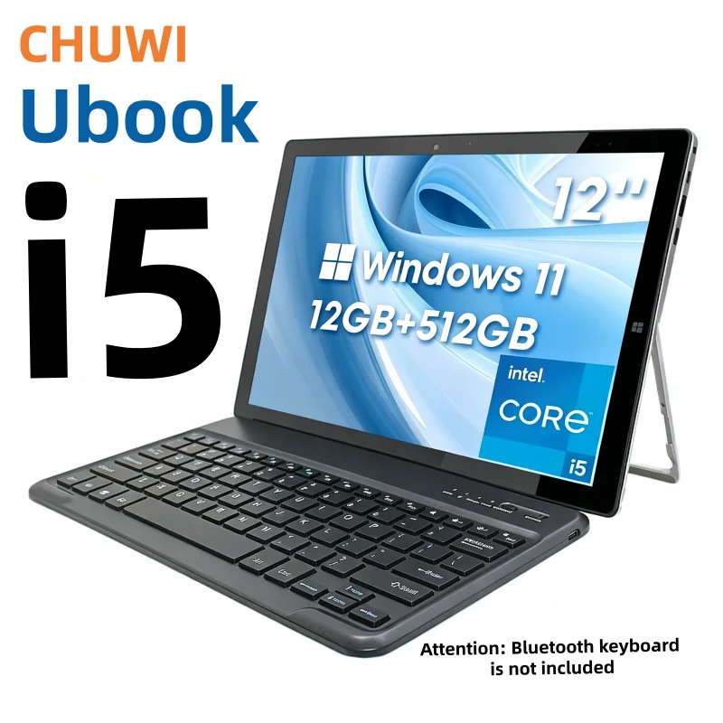 Ubook 12" LCD Screen Windows 11 Tablet LPDDR3 12GB RAM 512GB SSD ROM 64-bit Intel i5-10210Y CPU 2160x1440 IPS 1 x USB-A 3.0