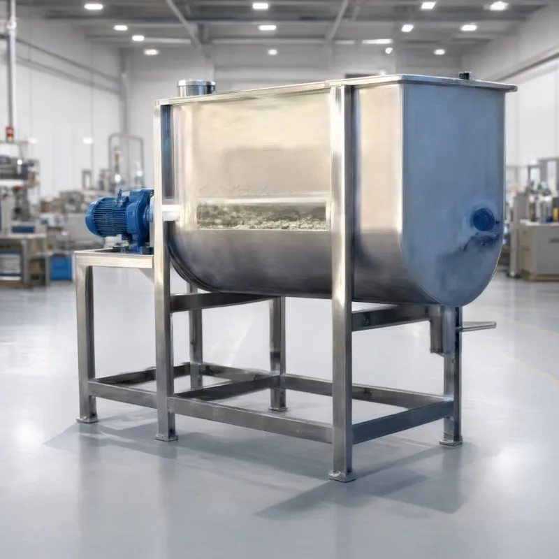 Horizontal ribbon mixer, dry  mortar putty  chemical raw material stainless steel fertilizer drying mixer