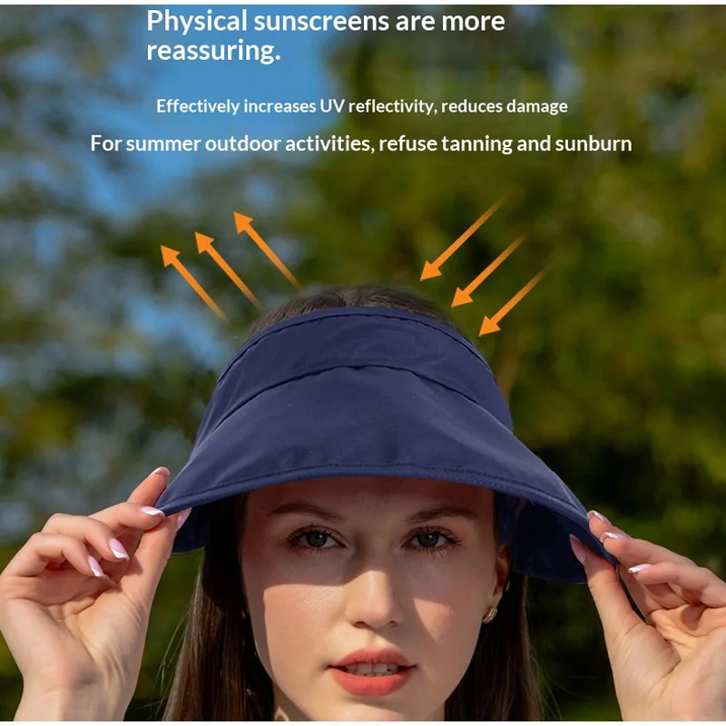 Summer Breathable Sun Hat, Women/Men Foldable Quick Drying Empty Top Hat, New UV Resistant Travel Hat, Summer Large Brim Sun Hat