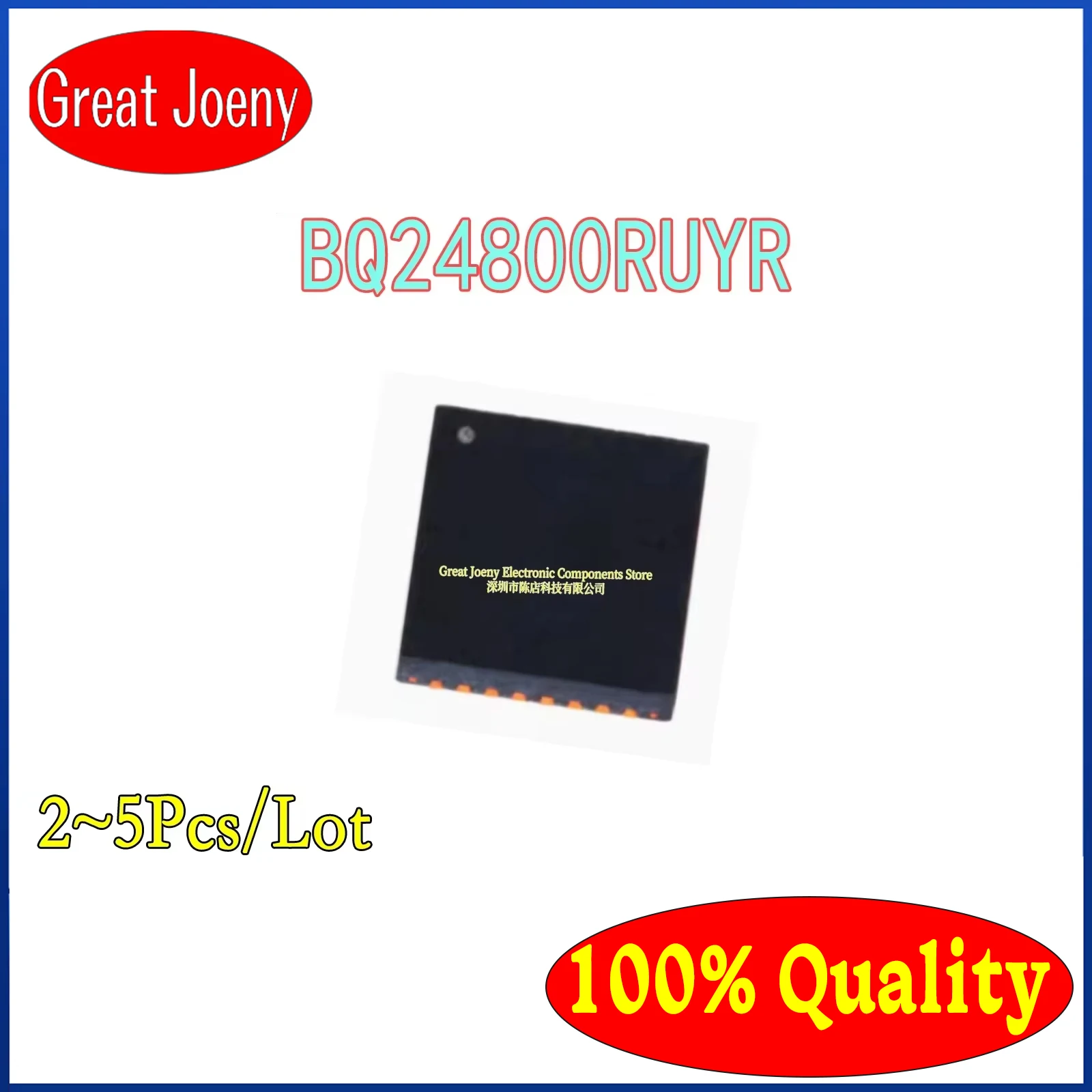 (2-5piece) 100% New BQ24800 BQ24800RUYR QFN-28 Chipset Bulk Best Price Plastic Casing