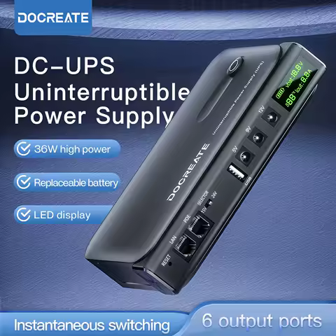 UPS Backup Battery Power Supply Without Battery Multi-Voltage Mini DC UPS Battery Backup for Router Modem Security Camera