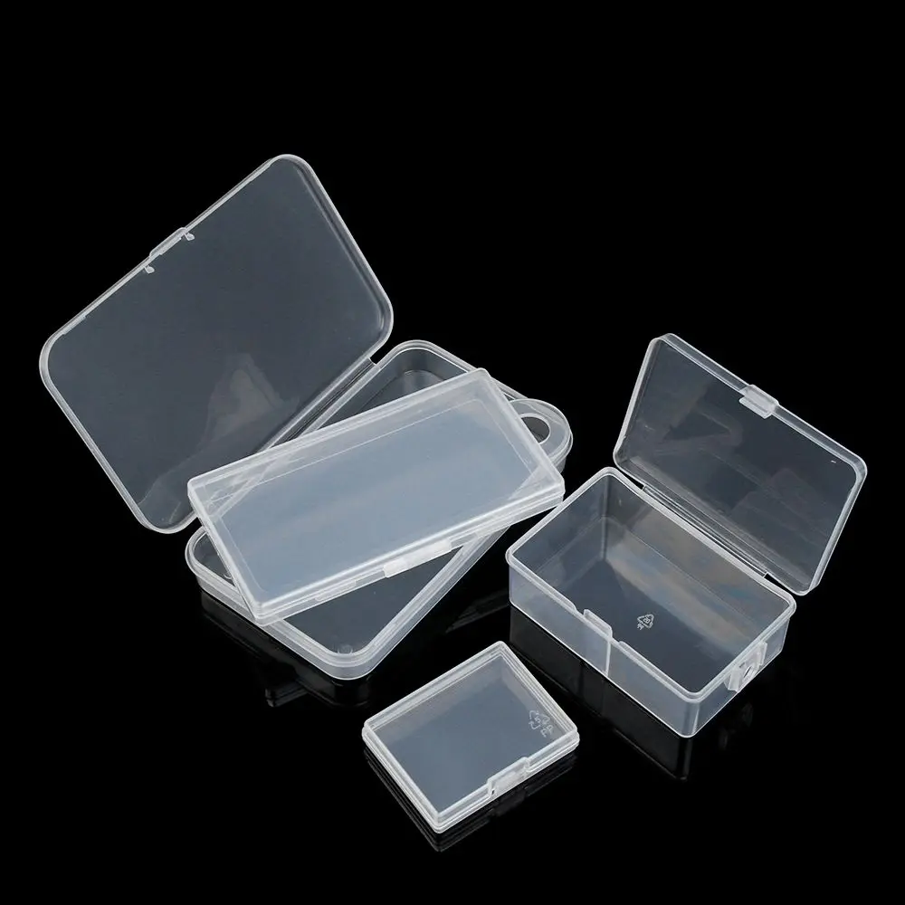 Small Square Storage Box Plastic Jewelry Diamond Container Craft Bead Holder Home Organization Clips Embroidery Craft Bead Pill