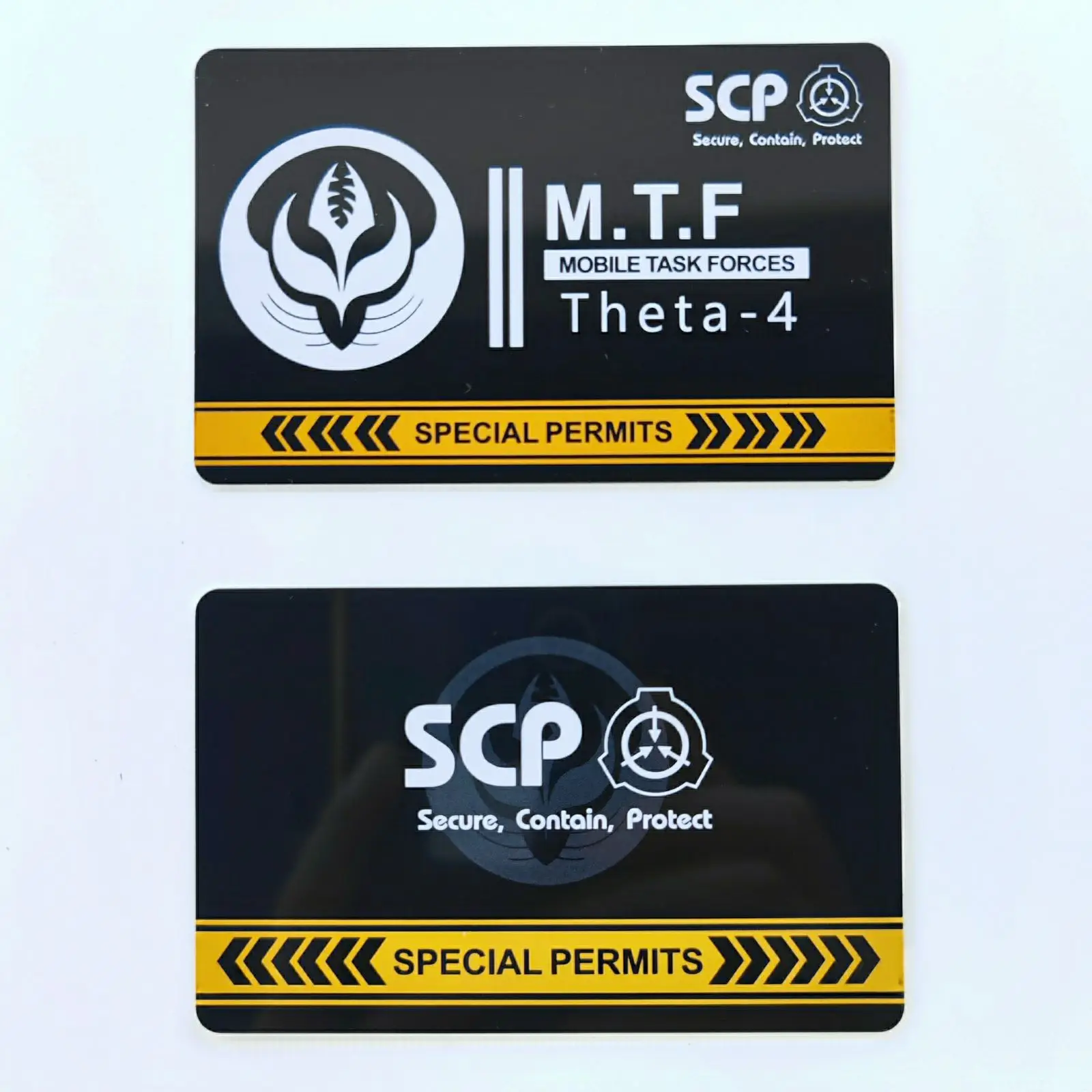 SCP foundation M.T.F mobile task forces PVC hardcard secret GUARD Cosplay card scp-78