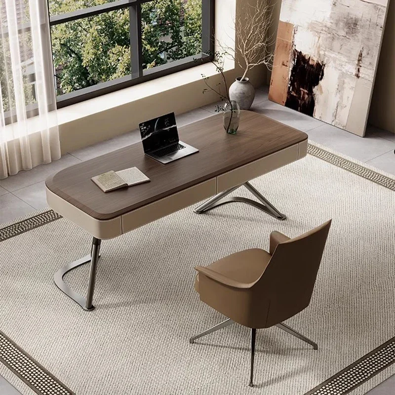 

Terrace Office Desk Executive Professional Designer Reception Minimalist Computer Tables Organizer Lazy Ufficio Hotel Furniture