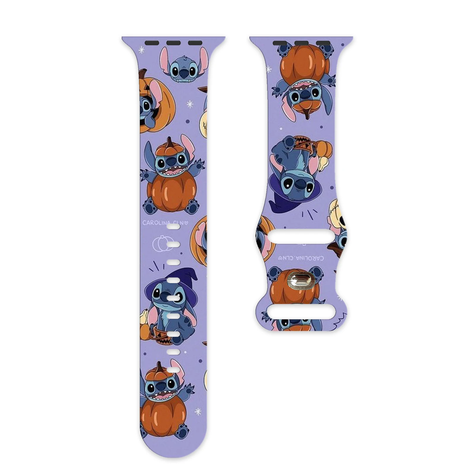 

Stitch Series 7 Printed watch strap for iWatch 11 10 9 8 Silicone Band Replaceable Bracelet for Apple Watch 38mm 44mm 42mm 41mm