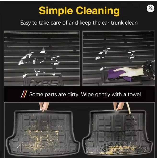 الحصير صندوق السيارة مادة إيفا ل Volkswagen VW ID4 ID.4 2025 2024 2023 2022 2021 الحصير صندوق السيارة الخلفي وسادة الملحقات #3