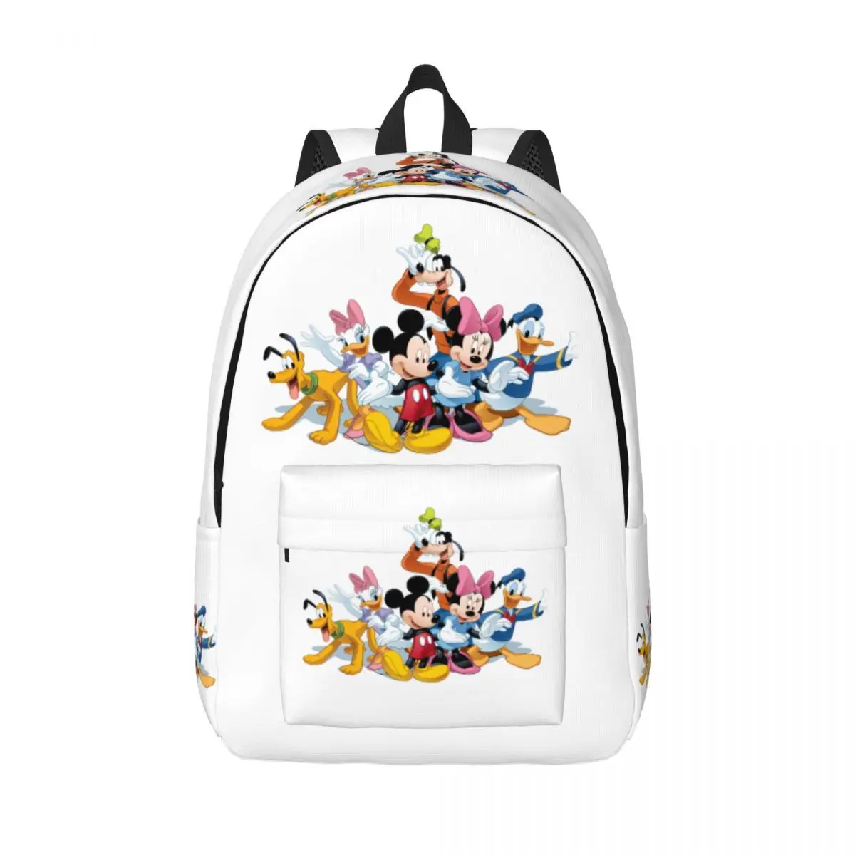 

Custom Mickey Mouse Minnie Canvas Backpacks for Girls Cartoon College School Travel Bags Men Women Bookbag Fits 15 Inch Laptop