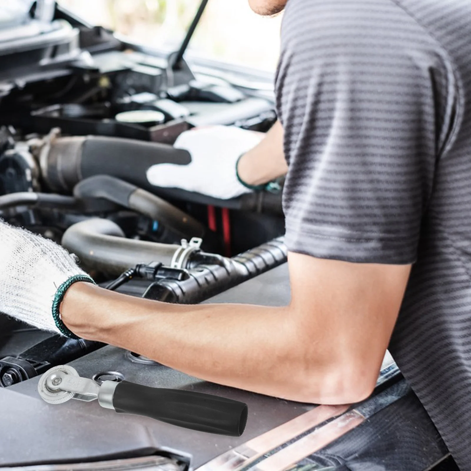 

2Pcs Tire Patch Roller Tool Aluminum Alloy Wood PP Material Quick Tire Repair with High Abrasion Resistance