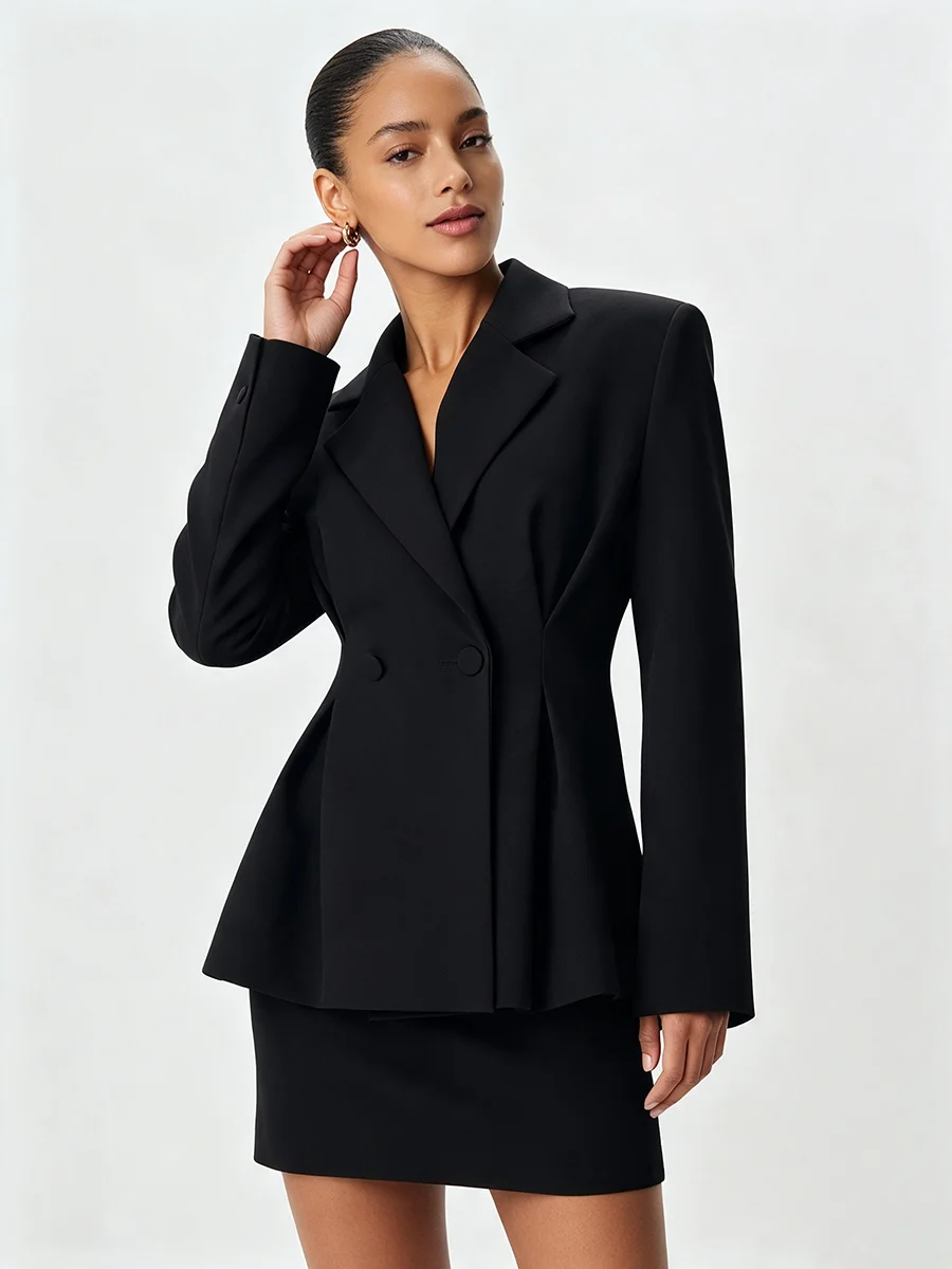 Jas Wanita Hitam Model Chic Ov - Blazer Women Oversized ulasan dan harga