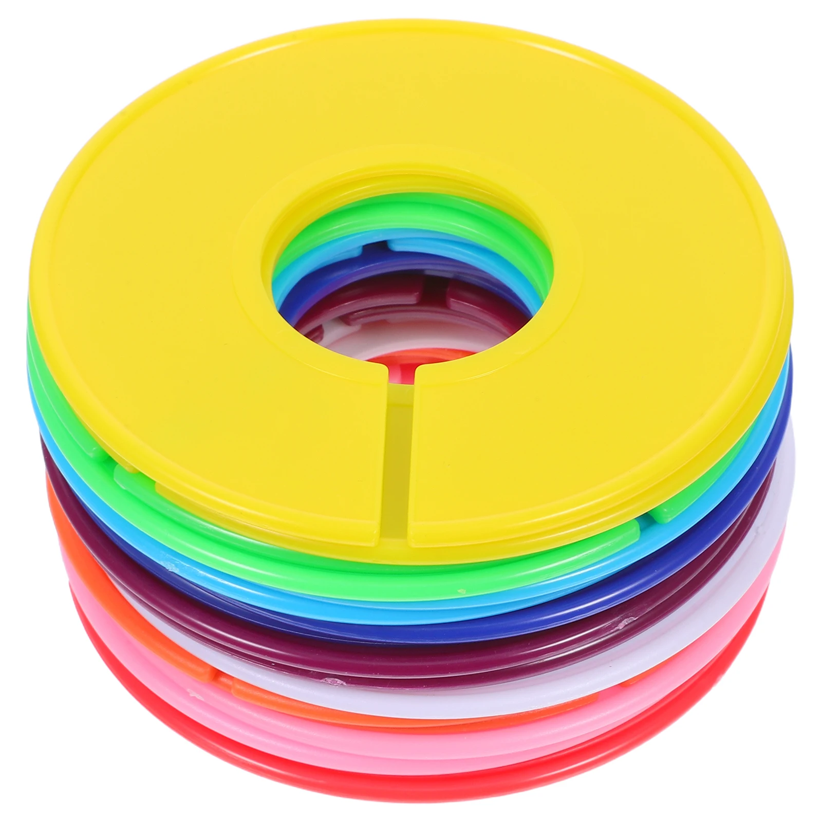 

18Pcs Plastic Clothing Size Circle Colorful Lightweight Easy Install Size Display for Store Market Shopping Mall
