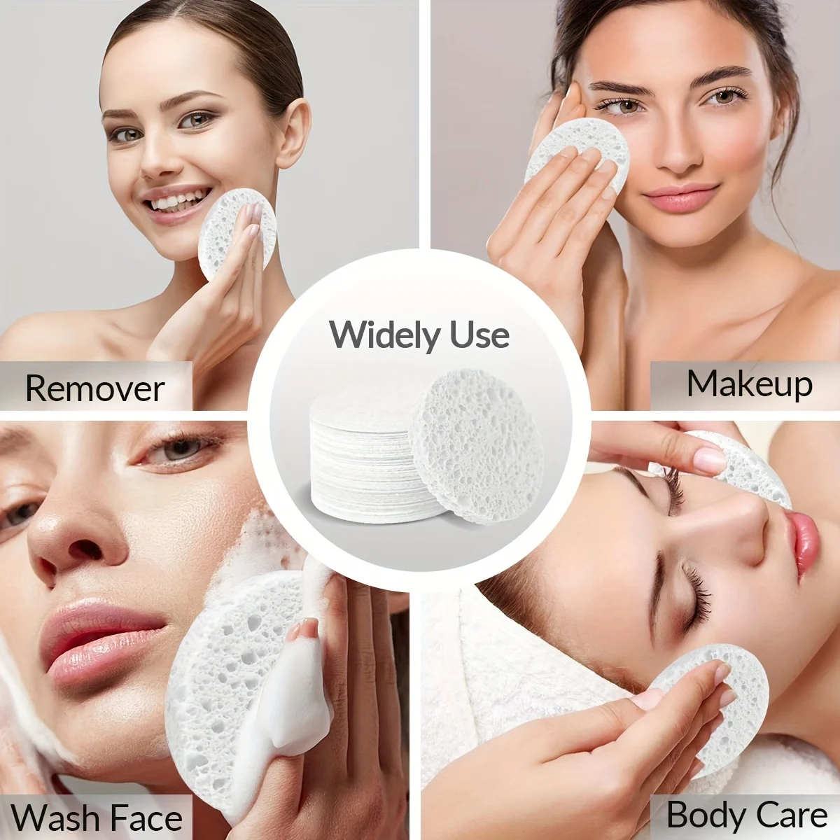 مجموعة فرش حمام أداة العناية بالوجه مكونة من 7 قطع، إسفنجة مضغوطة للوجه، مقبض غير قابل للانزلاق، أداة العناية بالتطهير العميق،