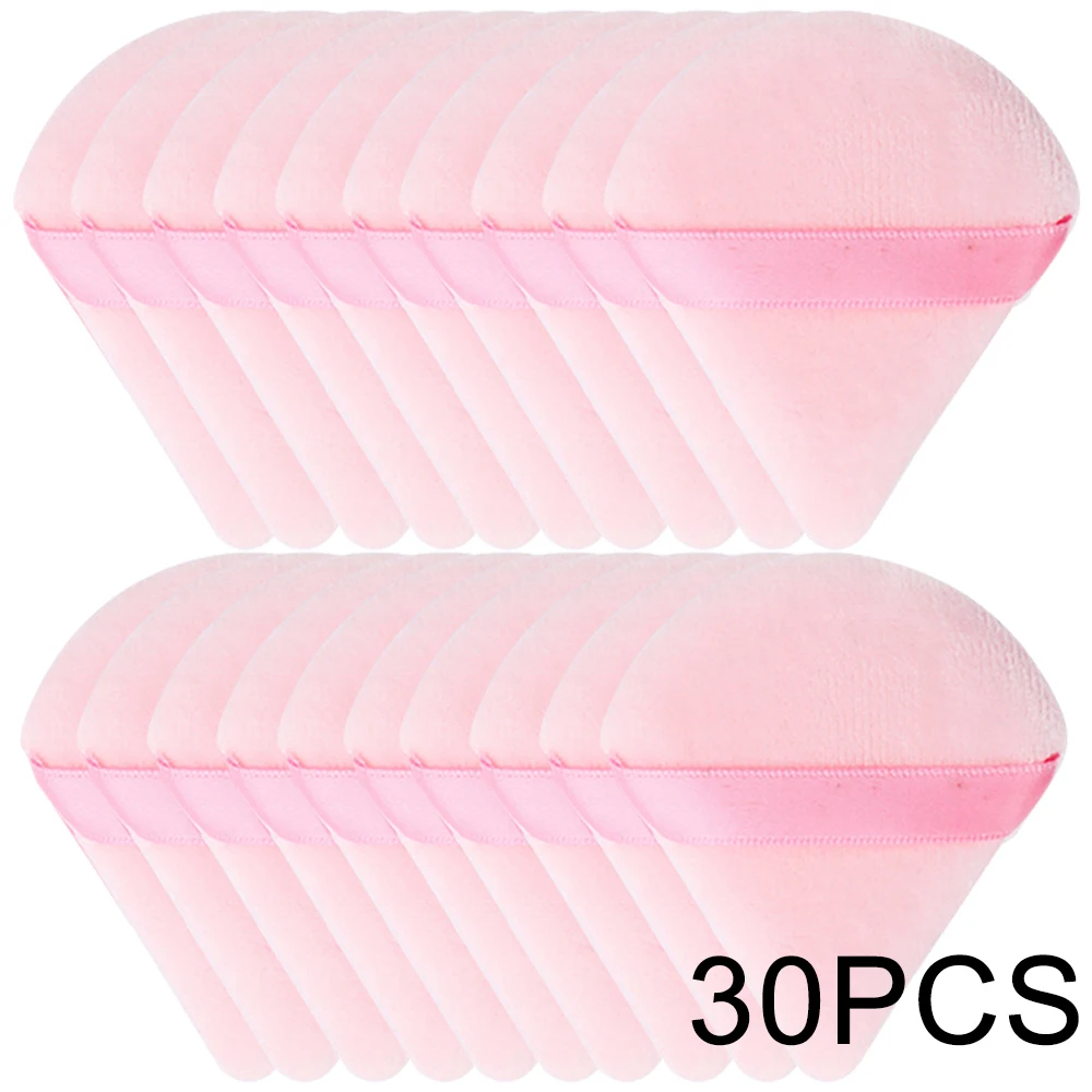 20/30 pièces Triangle velours poudre bouffée humide utilisation sèche maquillage éponge cosmétiques mélangeur beauté fond de teint outil de maquillage accessoires