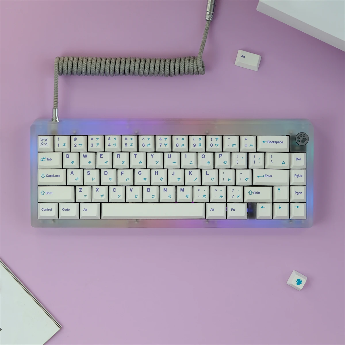 134 Keys GMK Inukuma Keycaps Cherry Profile White Japanese Keycap PBT Dye Sublimation Keycap For MX Switch Mechanical Keyboard