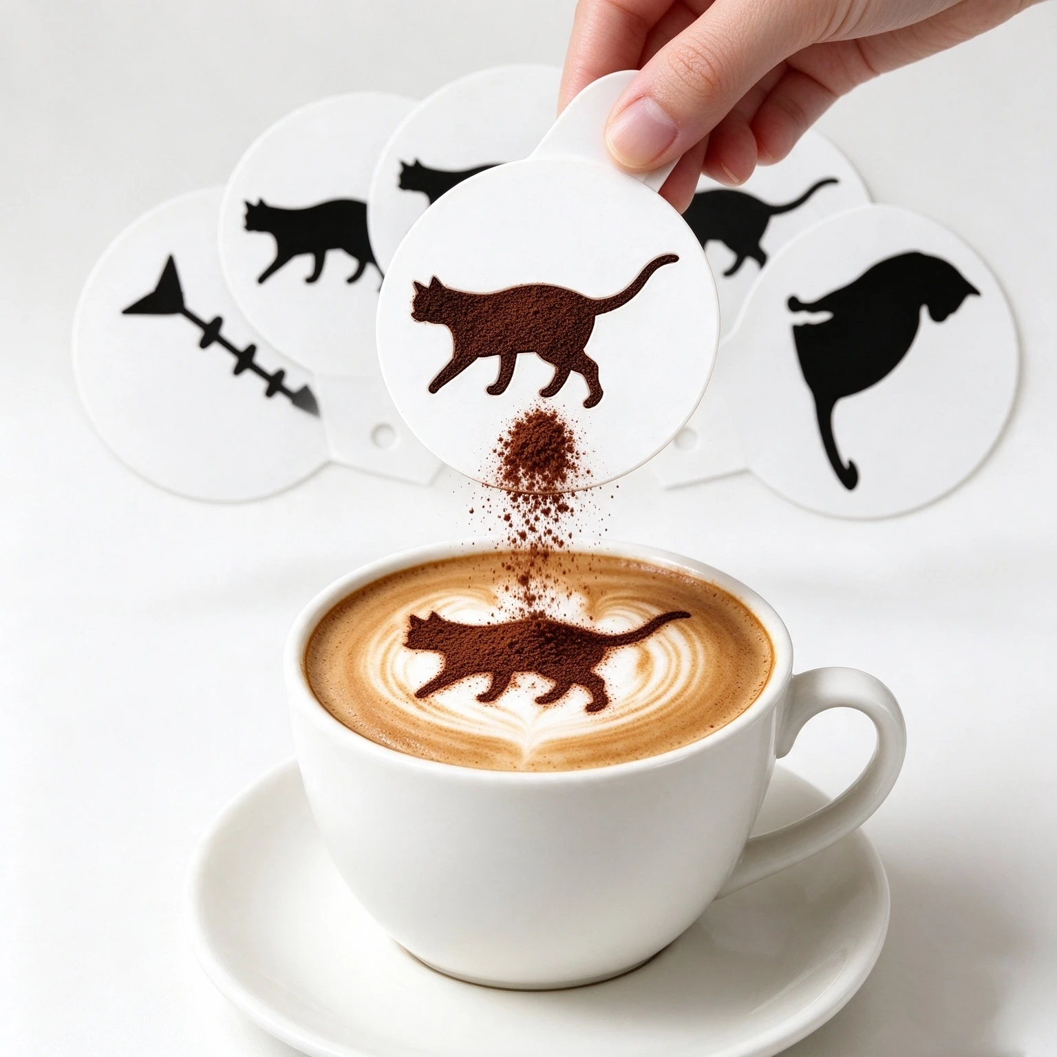 5Pcs 14*8.5cm Cute Cat Kitten Fish DIY Layering Stencils Painting Scrapbooking Stamping Embossing Album Paper Card Template