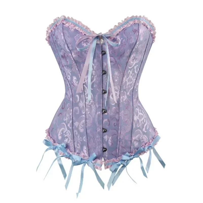 Overbust Corset Plus Size Sexy Corselet Corsets and Bustiers Tops Red Black Pink Purple White Gothic Vintage Women Lingerie