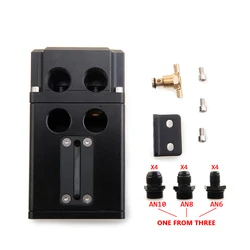 500ML Black AN10 4 Port  Aluminum Alloy Reservior Oil Catch Can Tank With Visible Oil OCT-1127