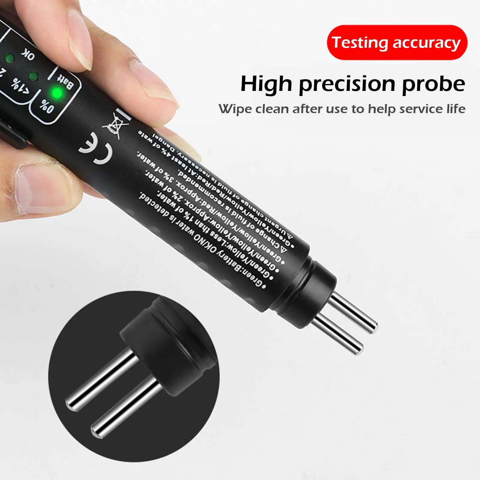 Automotive Brake Fuid Brake Oil Testing Pen For DOT3/DOT4 5 LED Indicator Display Auto Car Diagnostic Tools Brake Fluid Tes H8C0