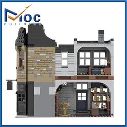 Bar Street Scene Building Model Leaky Cauldron Bar Wiseacre's Wizarding Equipment Building Block Children's Toys Gifts MOC-55035