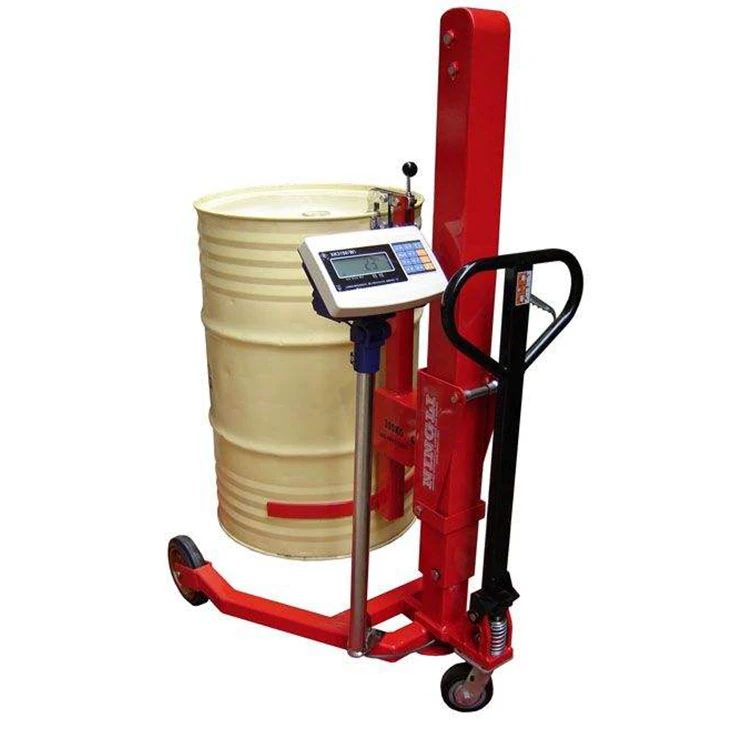 

NIULI Handling Equipment Barrel Oil Drum Trolley Manual Hydraulic Oil Drum Stacker Drum Lifter With Weighing Scale
