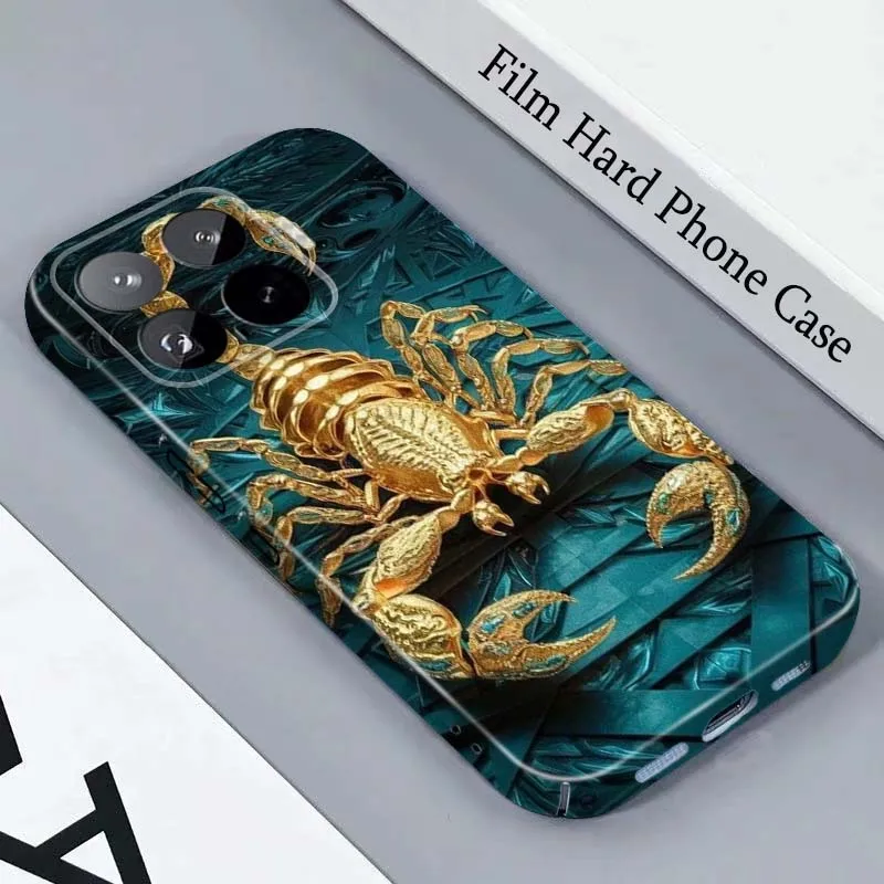 Capa Rígida para Celular Golden Scorpion Ornament For Honor Play Magic 8 7 6 X9d X9c X9 X8b X8A X8 500 200 X50 X60 Lite GT Pro