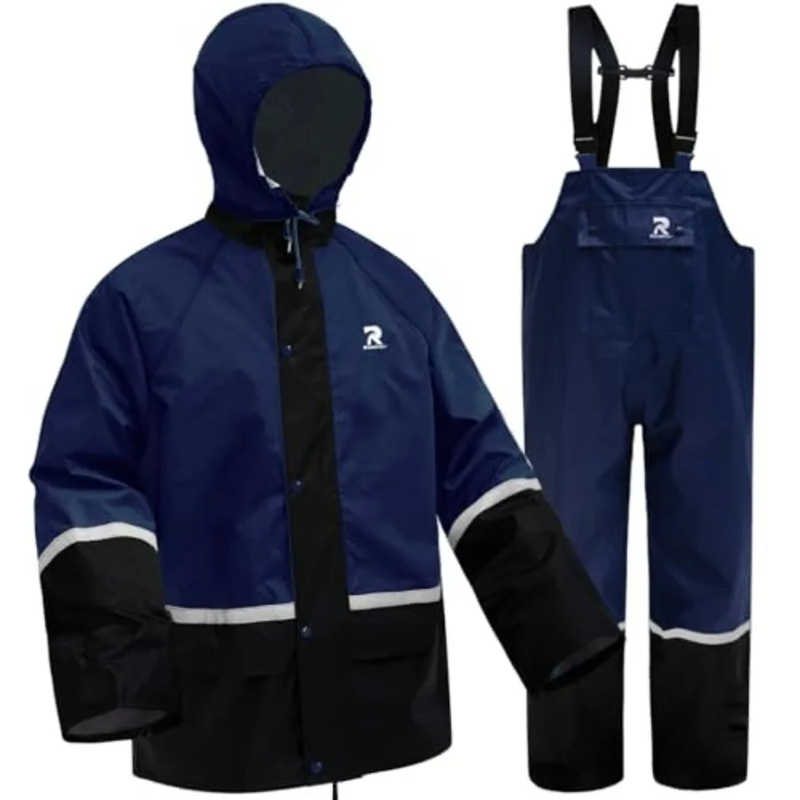 

Водонепроницаемые дышащие костюмы RainRider для мужчин - прочная куртка-дождевик из оксфорда с брюками