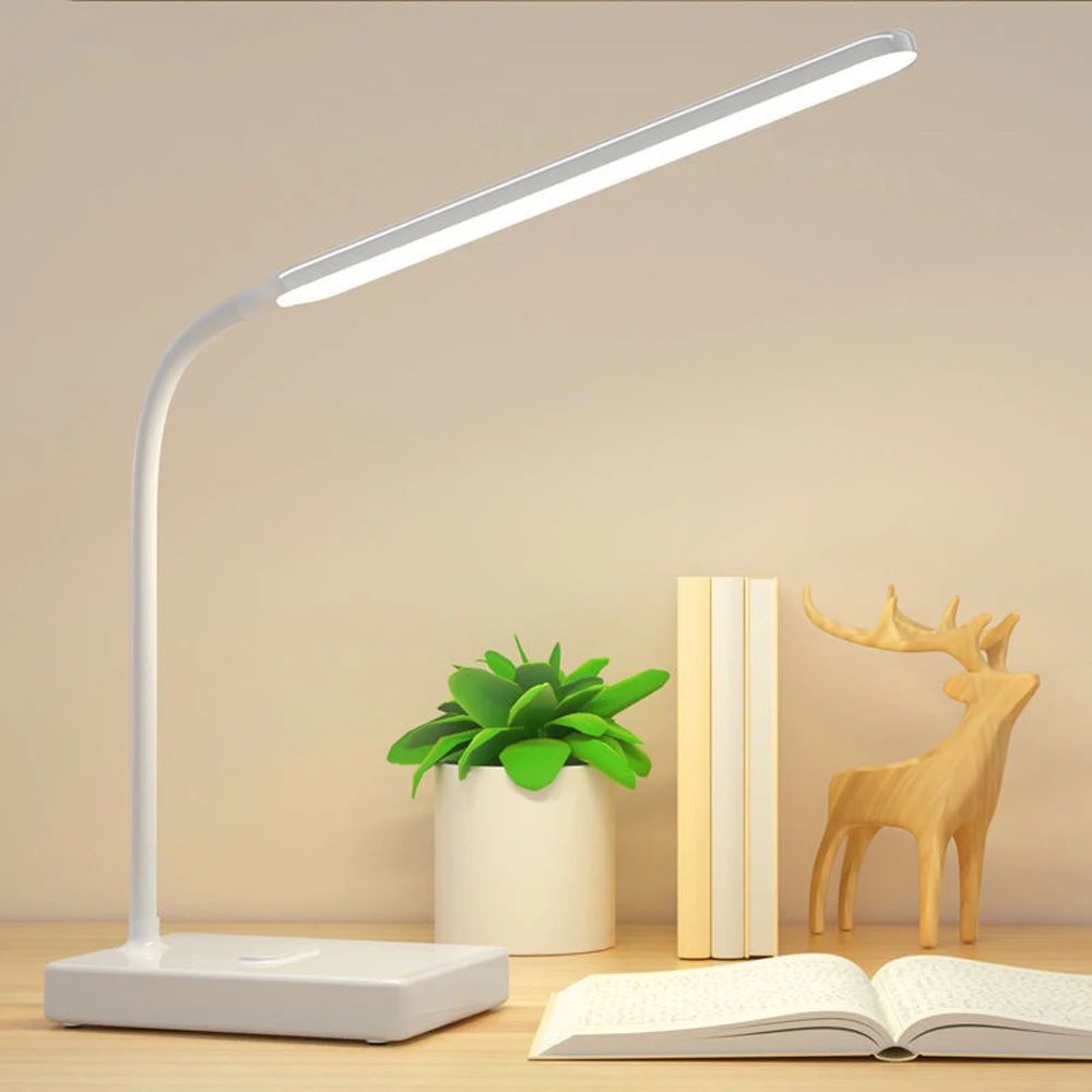 

LED Table Lamp 1500mAh USB Rechargeable Eye Protective Reading Lamp 30 LED 3-level Dimmable Desktop Night Light for Home Office