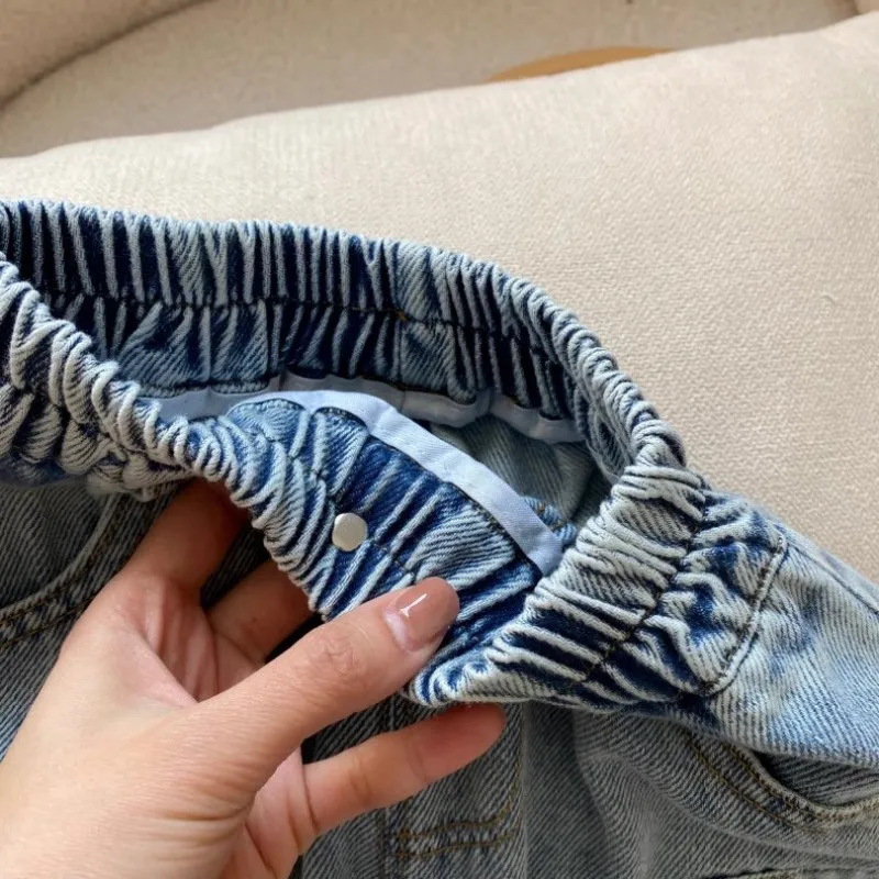 New Boys Ripped Jeans 2025 Children's Loose Lantern Pants Baby Trendy Cool Spring Pants