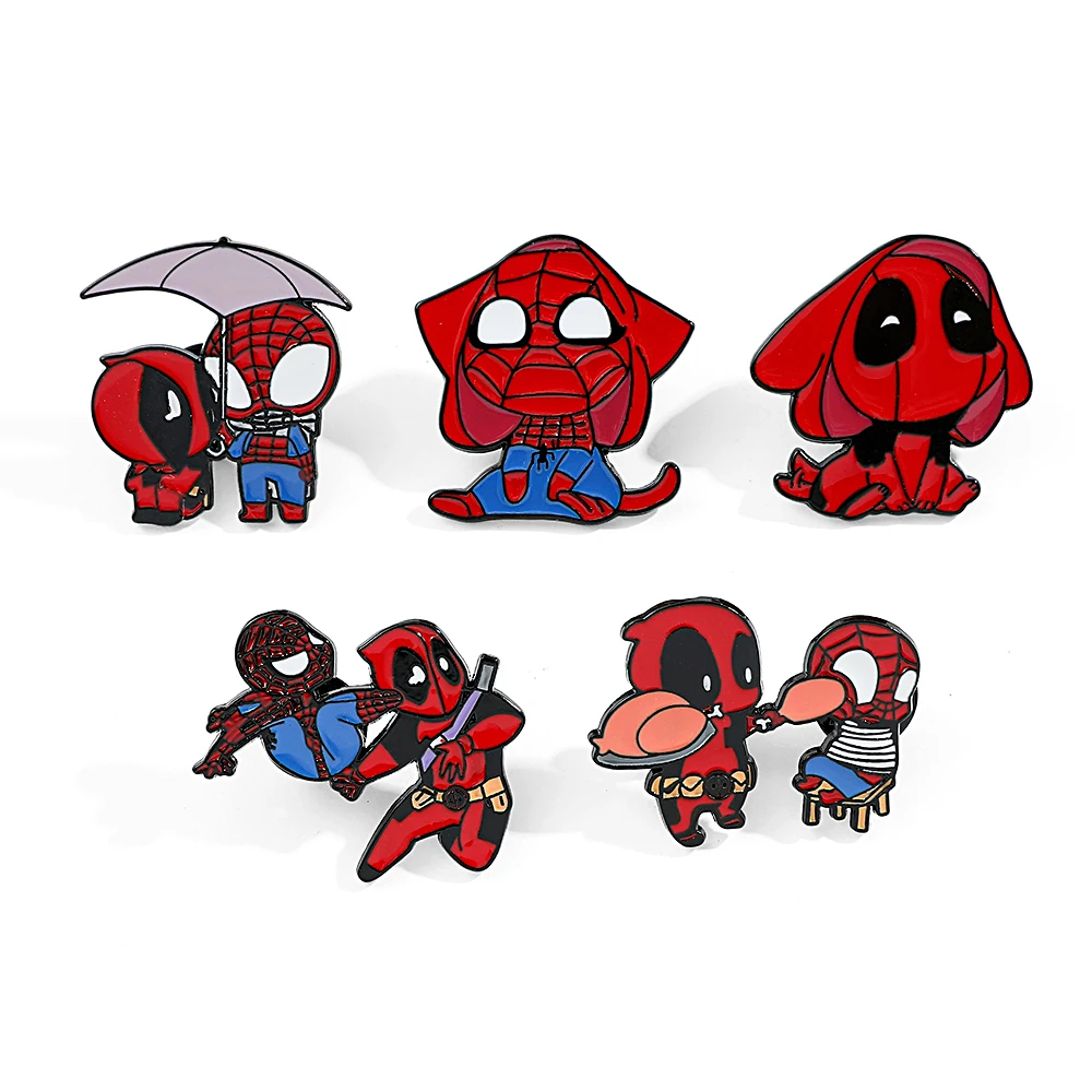 

Marvel Avengers Enamel Pin Set SpiderMan Lapel Pins Superhero Collectible Badges Accessories Gifts for Fans