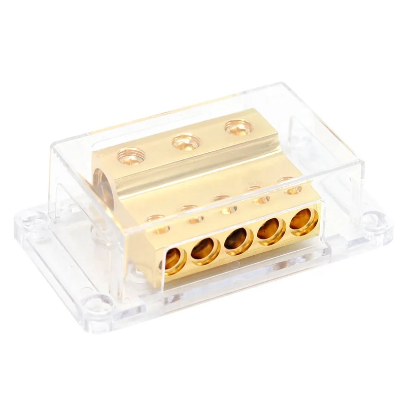 12V 6 Way 4GA 2 4GA Output  Power High Quality Terminal Block Portable Fuse Block Cable Splitter Power Distribution Block