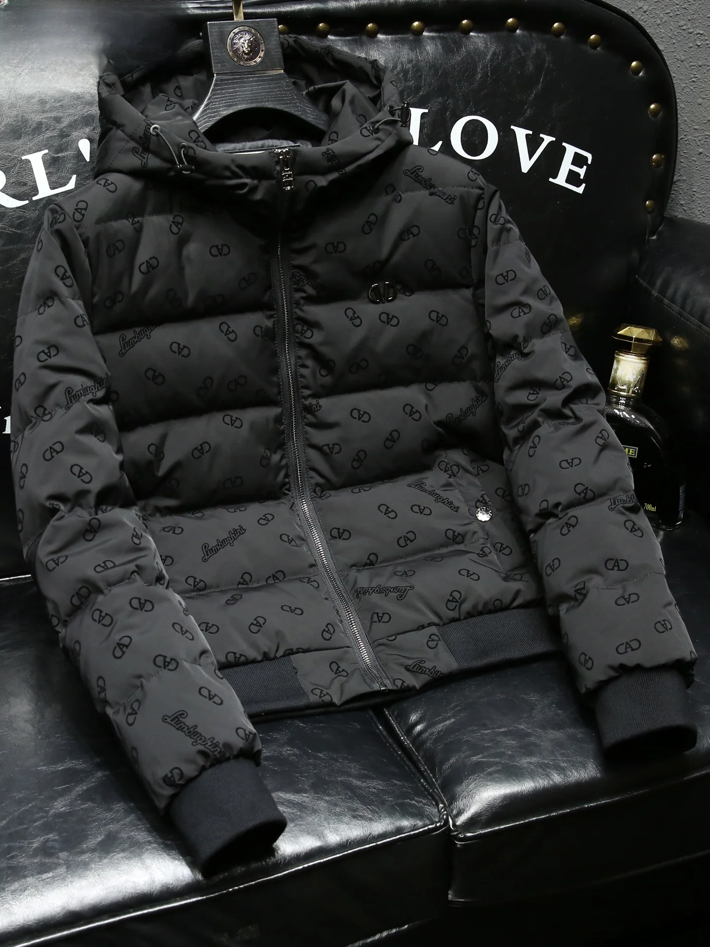 

Мужская пуховая куртка с капюшоном: модная, повседневная, молодежная, теплая, осенне-зимняя, новая, из полиэфирного волокна, легкая, класса люкс, на молнии