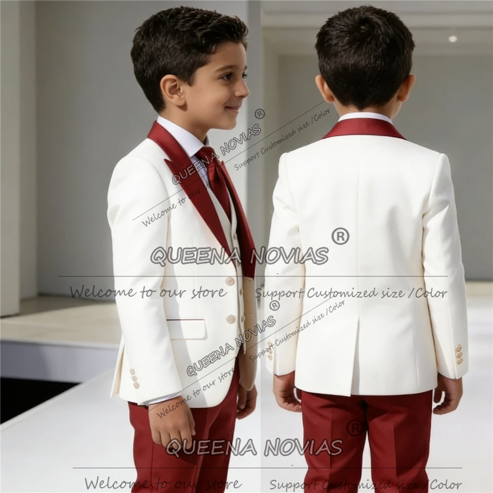 クラシックな子供用スーツ、結婚式用、シングルブレスト、キッズブレザー、カスタマイズ可能な3ピース、男の子の誕生日パーティー用タキシード、2～14歳