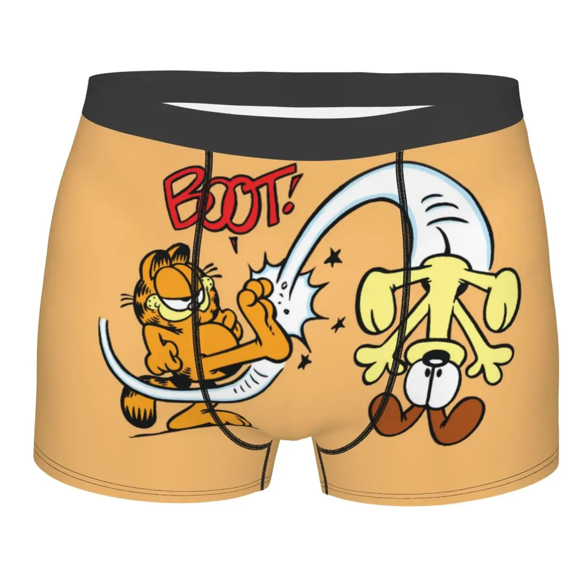 Custom Garfields Cat Cartoon Art Boxers Shorts Men Briefs Underwear Funny Underpants