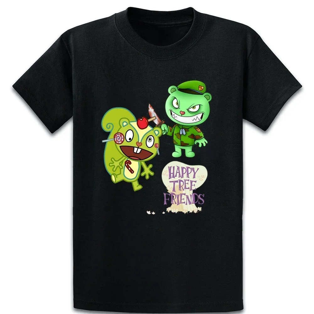 

Happy Tree Friends Couple Short Sleeved T-shirt For Men Women Breathable Casual Pure Cotton Loose Tops