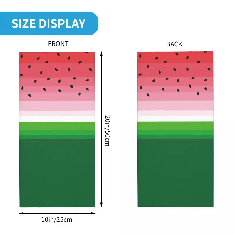 수박 과일 반다나 넥 각반 인쇄 발라클라바 랩 스카프, 다용도 모자, 낚시, 남녀 성인 세탁 가능