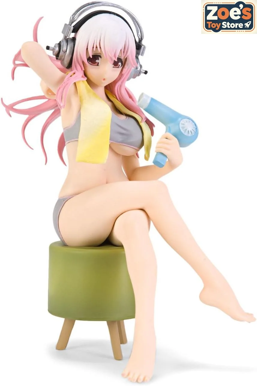 In Stock FuRyu Special Figure Super Sonico After Bath Ver 16cm Anime Girl PVC Collectible Model Toy Gift view 2