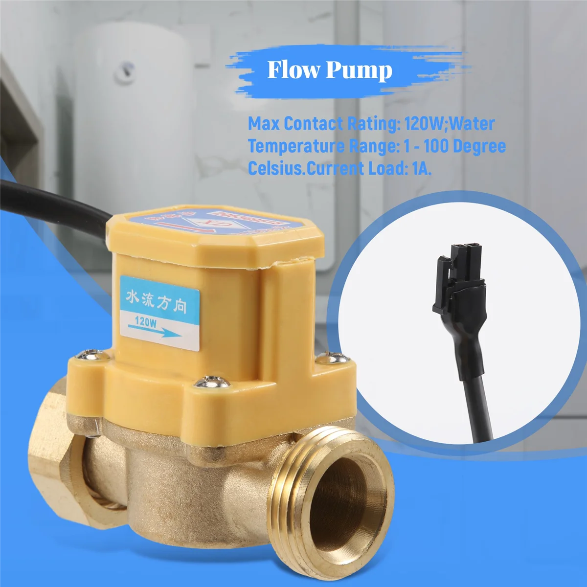 26 มม.3/4 "PT ขั้วต่อ 120W ปั๊มน้ํา Flow Sensor Switch