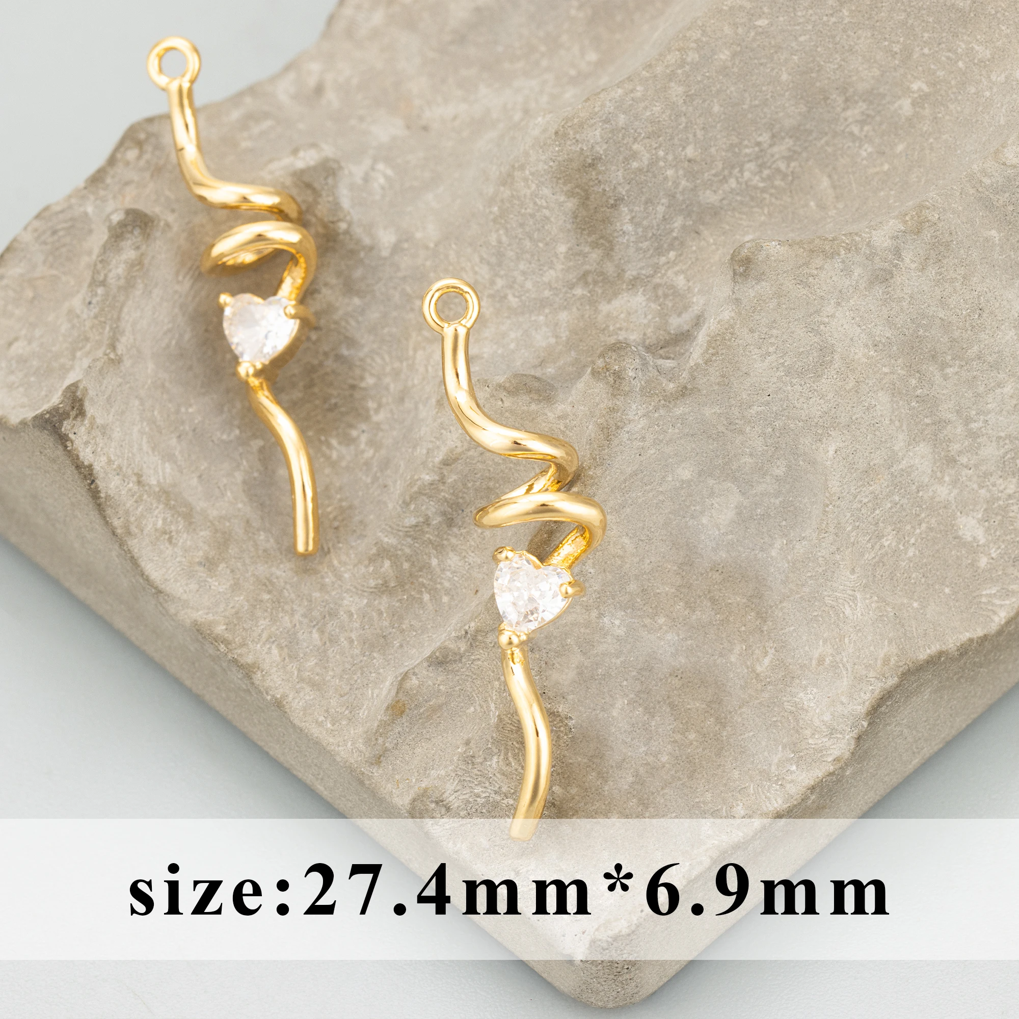 GUFEATHER,6pcs/lot,MG57,jewelry accessories,18k gold rhodium plated,copper,nickel free,zircon,charms,jewelry making,diy pendants
