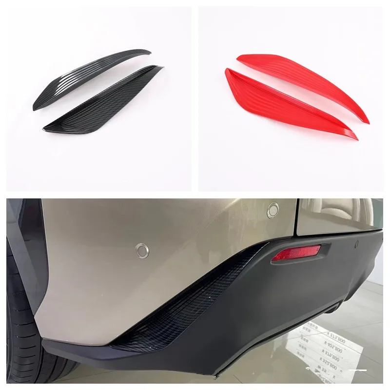 Carbon Fiber ABS Car Rear Bumper Side Fender Cover Trim Styling Sticker  Fit For Toyota  BZ4X Pro 2022