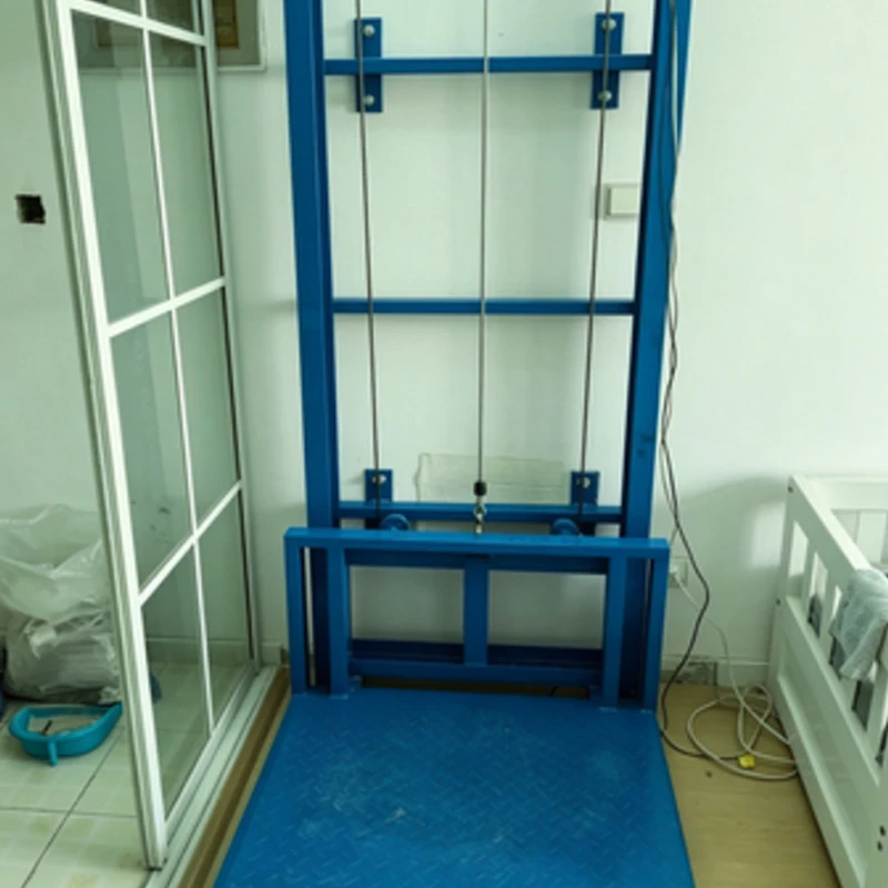 Electric Hydraulic Lift 4M Small Lifting Platform Home Elevator Warehouse, Factory, Shop Cargo Lift Customization Available