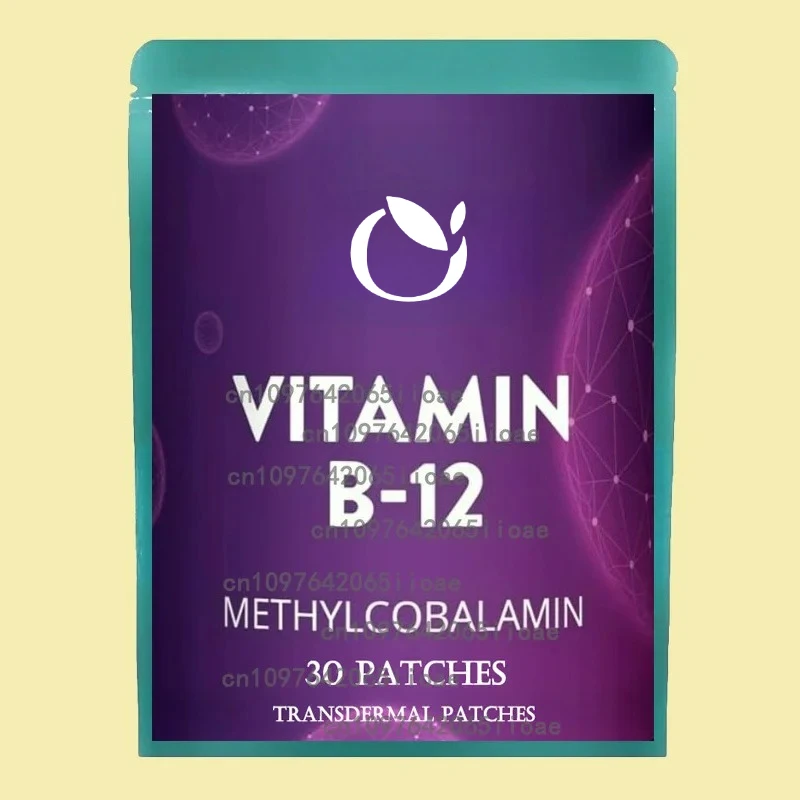 30 Patches Vitamina B-12 com Patches Transdermicos de Ácido Folico
