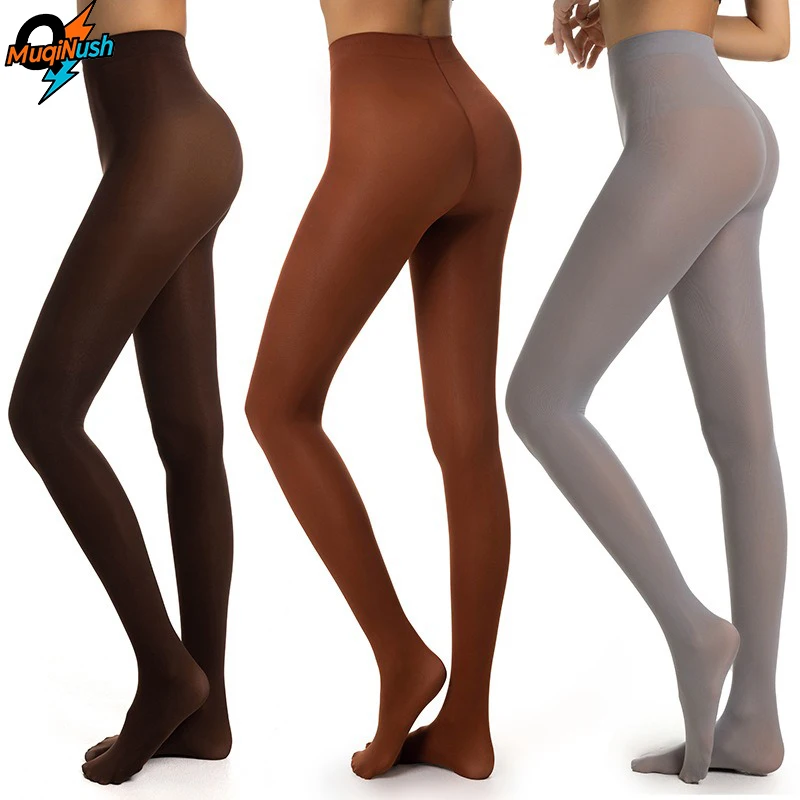 

MuqiNush Women Black Plus Size Tights Dancing Pantyhose Socks Gym Yoga Leggings Seamless Ladies High Elastic Hosiery Trousers