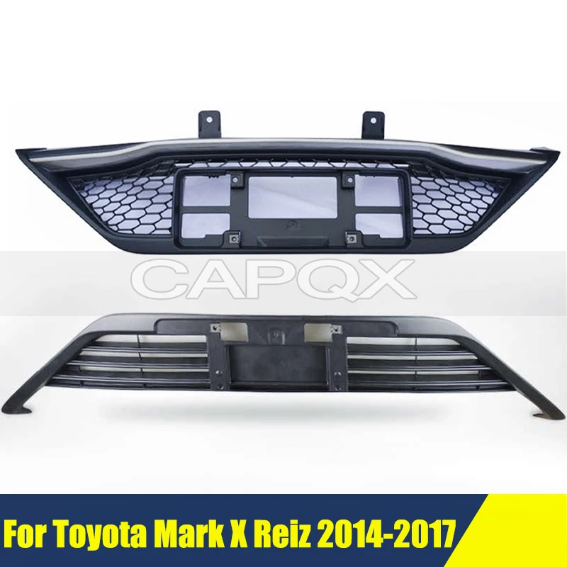 

Front Radiator Chrome Grille For Toyota Mark X Reiz 2014-2017 Bumper Grill Mask Medium Net Racing Grills Auto Grille