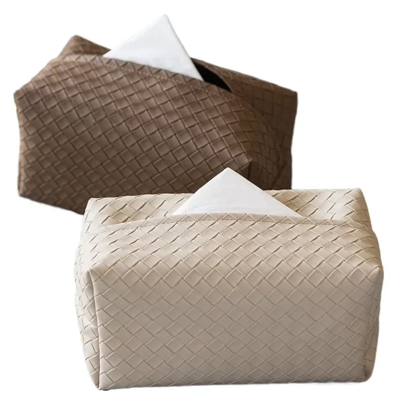 2Pcs Tissue box cover rectangular tissue holder surface tissue box paper storage box bathroom vanity table top car office