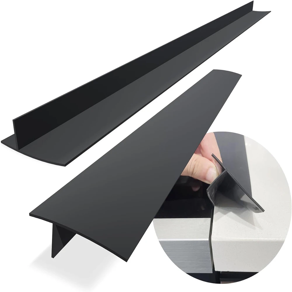 

Силиконовая уплотнительная лента для кухонных зазоров, для газовых плит, защита от жира и пятен, водонепроницаемая уплотнительная лента-вставка, герметизирующие накладки